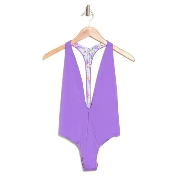NEW Maaji Dunes Tiky Reversible One Piece in Purple Size Medium - Picture 3 of 8